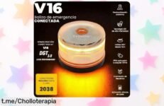 Luz de emergencia V16 homologada DGT con geolocalizador a precio rebajado, única y esencial para tu seguridad en carretera. ¡No te quedes sin ella antes de que se agote!
