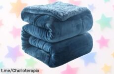 Manta de terciopelo gruesa con aspecto piel de cordero, caída de precio increíble: ¡Pilla ya este super chollo y abrázate al calor en tus siestas!