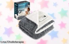 Manta eléctrica grande Cecotec HeatConfort Luma con 10 niveles de calor: ¡super chollo para mantenerte calentito! Aprovecha este ofertón antes de que vuela el stock.