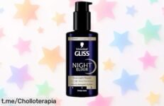 Mascarilla de pelo Gliss Kur Night Elixir para un brillo espectacular y reparación total. ¡Oportunidad única a precio rebajado! Tu melena radiante te está esperando, no la dejas escapar.