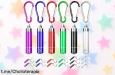 Mega pack de 13 mini linternas LED súper resistente con mosquetón, lleva la luz a tus aventuras por un precio loco: ¡no te quedes sin las tuyas antes que se agoten!