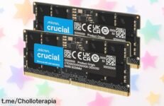 Memoria RAM DDR5 Crucial 16GB a precio rebajado que vuela un 50% más rápido, ¡aprovecha este super chollo y dale una nueva vida a tu portátil ya!