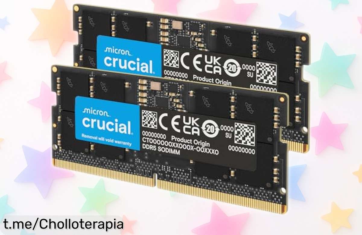 Memoria RAM DDR5 Crucial 16GB a precio rebajado que vuela un 50% más rápido, ¡aprovecha este super chollo y dale una nueva vida a tu portátil ya!