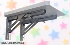 Mesa abatible de pared blanca con diseño práctico y resistencia hasta 50 kg, ahora a un precio de locura. ¡Aprovecha este ofertón antes que se acaben!