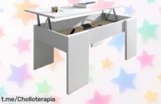 Mesa de centro elevable Gala, el super chollo que transforma tu salón por poco dinero. ¡Aprovecha esta oferta única y dale vida a tu hogar antes de que se agote!