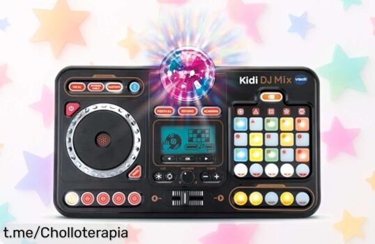 Mesa de mezclas electrónica VTech Kidi DJ Mix 10 en 1 con luces y efectos a precio loco, ¡un super chollo para que los peques exprimenten su creatividad! Oferta limitada, no te lo pierdas.