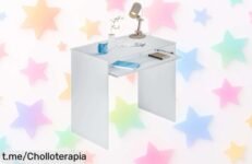 Mesa escritorio con bandeja extraíble Habitdesign IJoy, chollo increíble en rebaja y perfecta para tu espacio. Aprovecha esta oportunidad única antes de que se acabe y dale un nuevo aire a tu cuarto.