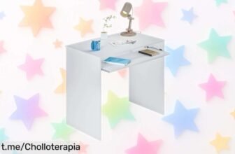 Mesa escritorio con bandeja extraíble Habitdesign IJoy, chollo increíble en rebaja y perfecta para tu espacio. Aprovecha esta oportunidad única antes de que se acabe y dale un nuevo aire a tu cuarto.