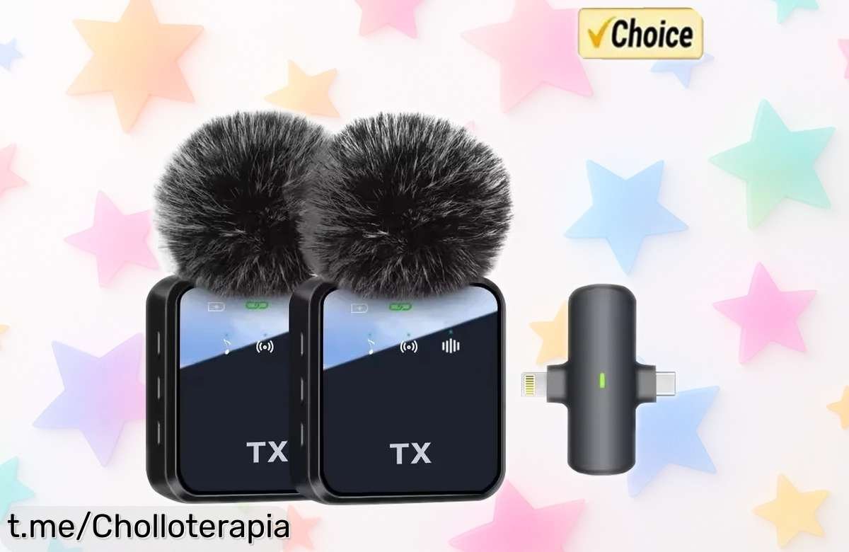 Micrófono 3 en 1 inalámbrico para iPhone y Android rebajado, tu aliado perfecto para entrevistas con sonido profesional que no puedes dejar escapar, ¡hazte con él y cuenta tus historias!