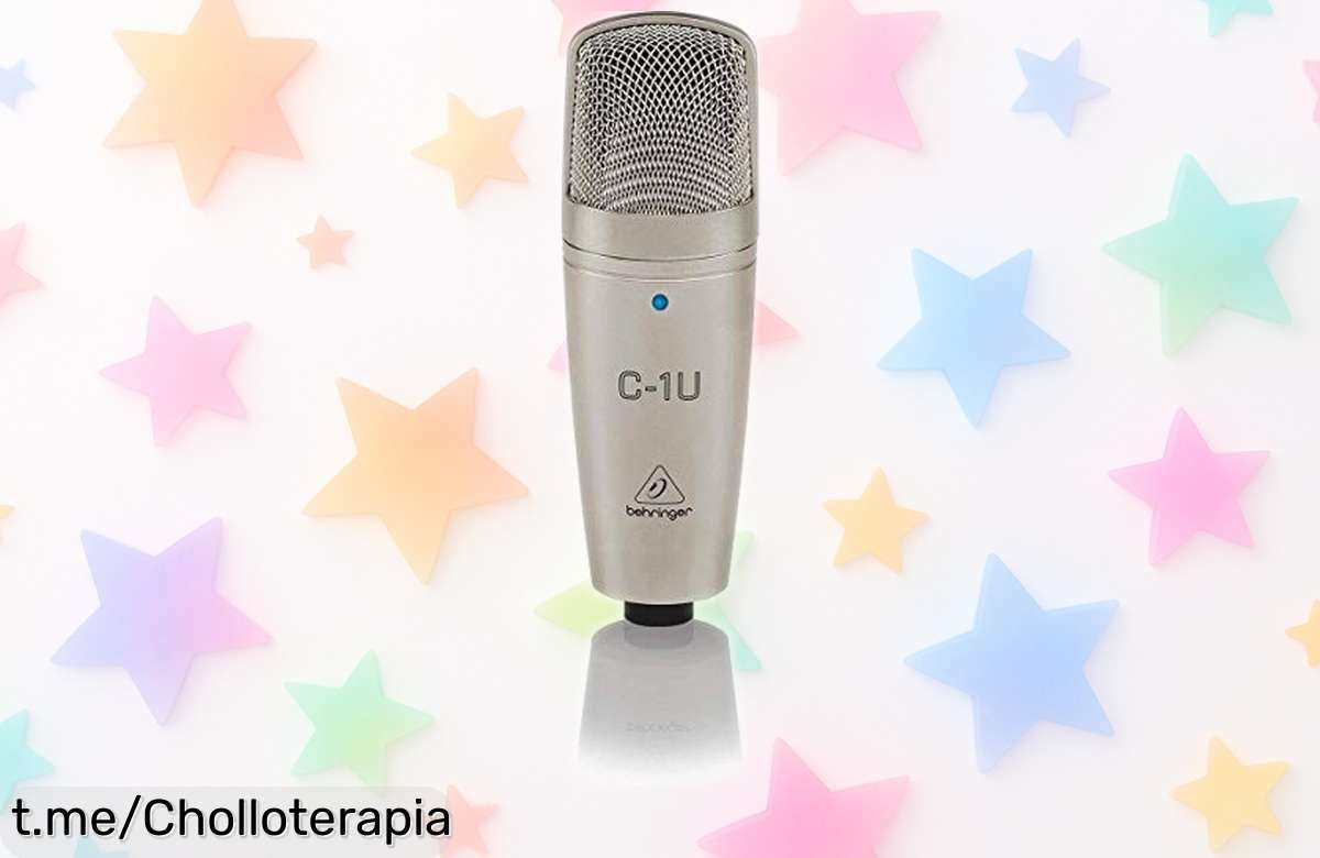 Micrófono condensador Behringer C1U rebajado, ideal para grabar voz e instrumentos con calidad pro: ¡super chollo que no puedes dejar pasar, empieza a ser un crack en casa!
