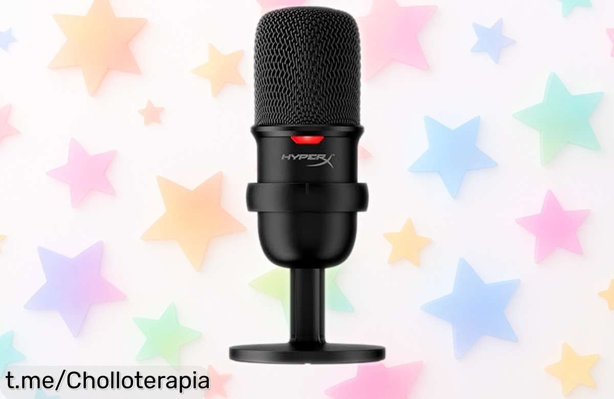 Micrófono de condensador USB HyperX SoloCast con silenciador táctil a precio rebajado: ¡captura la esencia de tus momentos épicos antes que se agote esta super oferta!