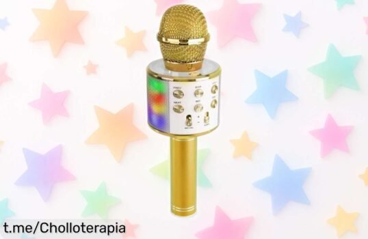 Micrófono de karaoke MAX KM15G con luces y efectos: ¡ahora a precio rebajado! No te quedes sin el super chollo que hará vibrar tu casa con emoción. ¡Hazlo tuyo ya!