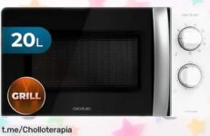 Microondas con grill potente Cecotec ProClean: ¡ofertón rebajado que hará vibrar tu cocina! No dejes escapar esta oportunidad y sorprende a todos con platos deliciosos.