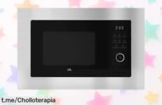 Microondas integrable Ok OMWG 202231 BI DM con 800 W y grill a precio rebajado ¡Aprovecha este super chollo antes de que se agote y llena tu cocina de platos deliciosos!