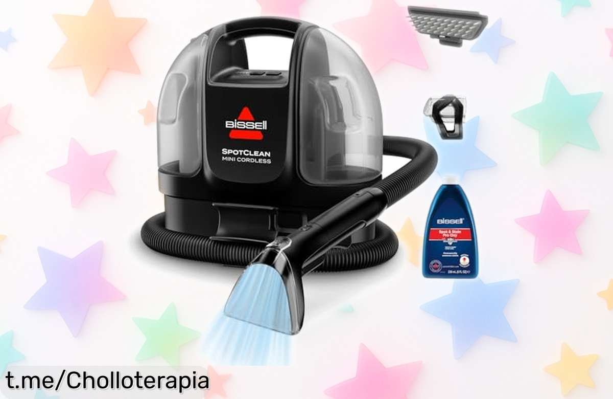 Mini aspiradora inalámbrica Bissell SpotClean, la limpieza potente que necesitas ahora a precio rebajado. ¡No dejes pasar este ofertón y renueva tu hogar hoy mismo!