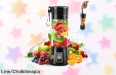 Mini batidora portátil AMFUN con 10 cuchillas ultrarrápidas a precio rebajado; ¡disfruta de tus batidos en cualquier momento y no te quedes sin la tuya!