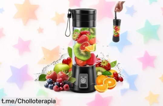 Mini batidora portátil AMFUN con 10 cuchillas ultrarrápidas a precio rebajado; ¡disfruta de tus batidos en cualquier momento y no te quedes sin la tuya!