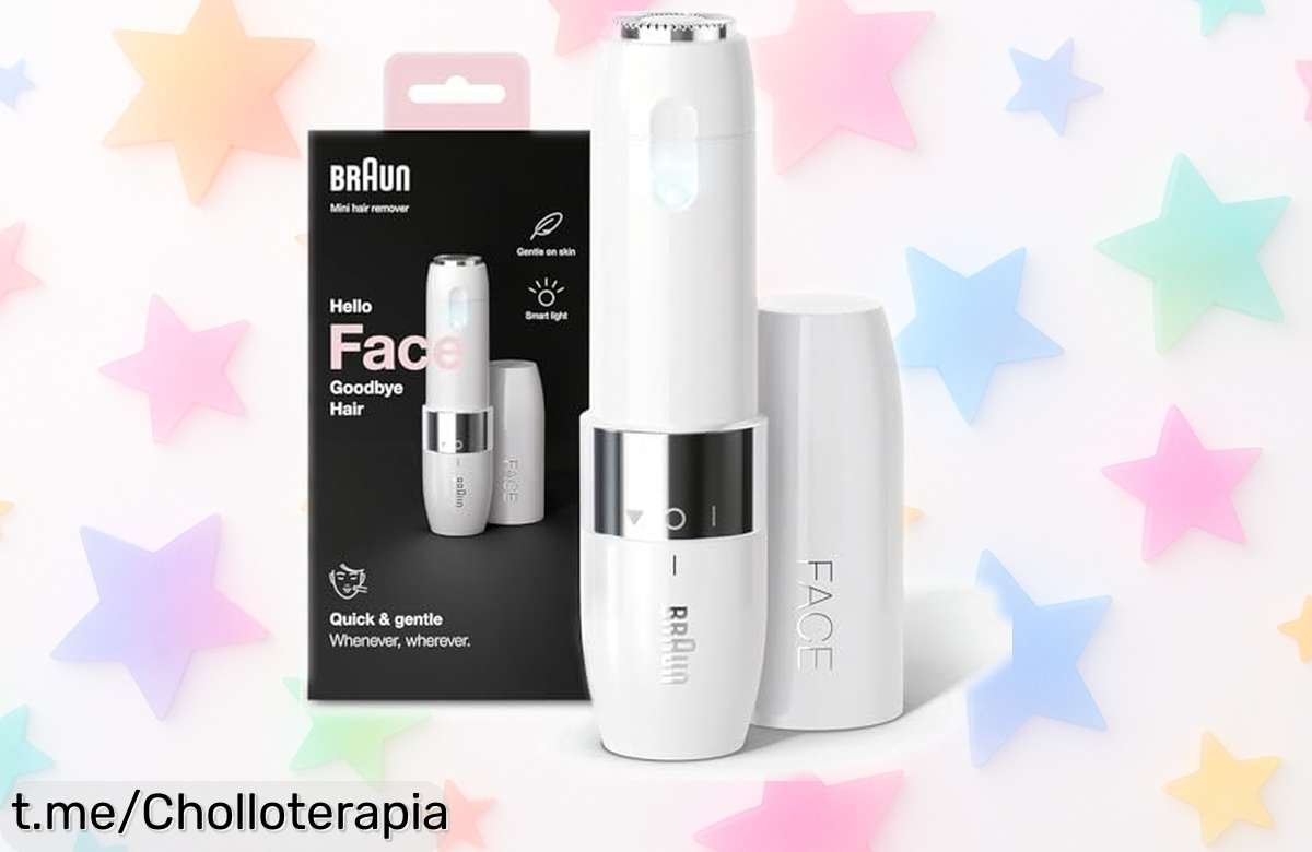 Mini depiladora facial Braun con luz smartlight a precio rebajado, ¡no deja pelitos y tu piel suave en minutos! Hazte el favor de lucir espectacular ya.