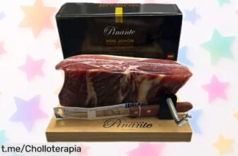 Mini jamón con tabla y cuchillo de Pinante a precio loco, sorprende en casa y disfruta del sabor único que hará que tus momentos sean inolvidables. ¡Hazlo tuyo ya!