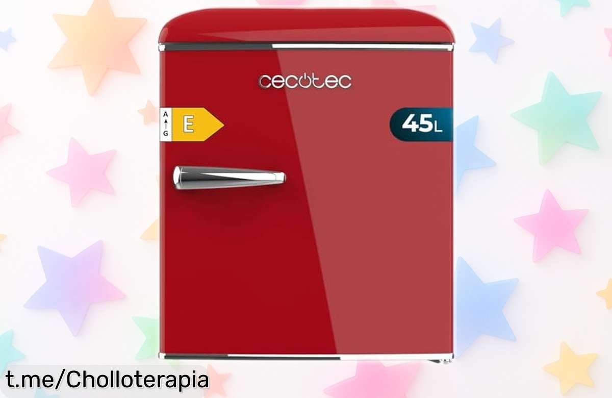 Mini nevera retro Cecotec Bolero CoolMarket 45L con diseño único en rojo a precio rebajado, ¡dale un toque fresco y lleno de estilo a tu vida antes que se agoten!