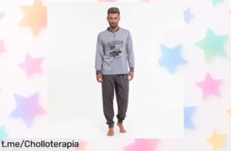 Mini pijama de algodón suave para hombre a precio loco, super chollo que no durará. No te quedes sin el máximo relax en casa ¡Actúa ya y renueva tu confort!