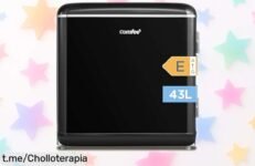 Mini refrigerador Comfee RCD50BL2EURT, potente y con diseño retro a un precio de locura; mantén tu frescura a mano antes de que se agoten ¡no te lo pierdas!