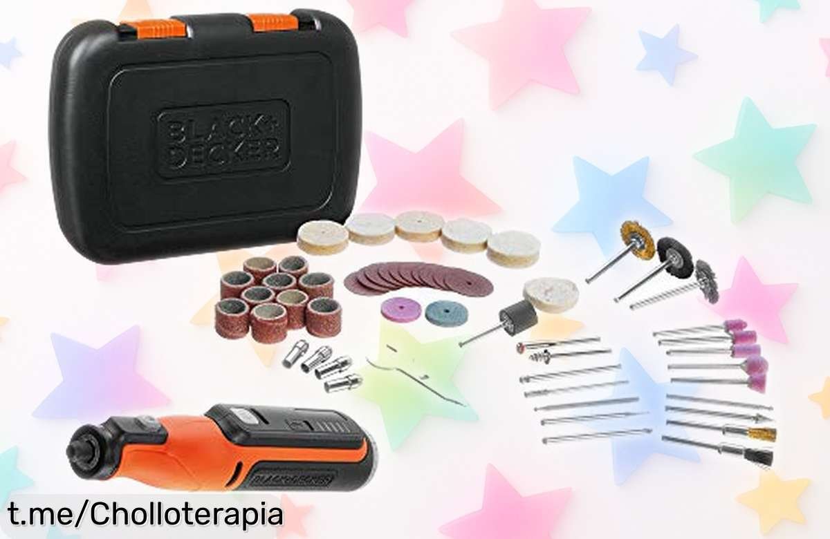Multiherramienta rotativa Black+Decker con 53 accesorios a precio rebajado que no volverás a ver. ¡Corre! Esta oferta limitada vuela y tu taller te lo agradecerá siempre.