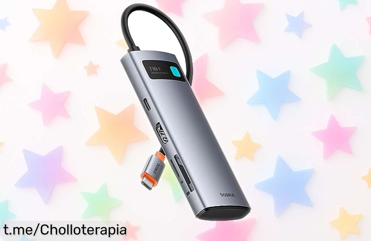 Multipuerto USB C 7 en 1 Baseus con HDMI 4K a precio rebajado, disfruta de la rapidez y facilidad que necesitas ¡Hazlo tuyo antes de que se acabe este super chollo!