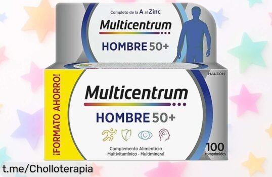 Multivitamínico Multicentrum para hombres 50+: ¡Super chollo a precio rebajado que potencia tu energía, visión y mente! No dejes que esto se vaya volando.