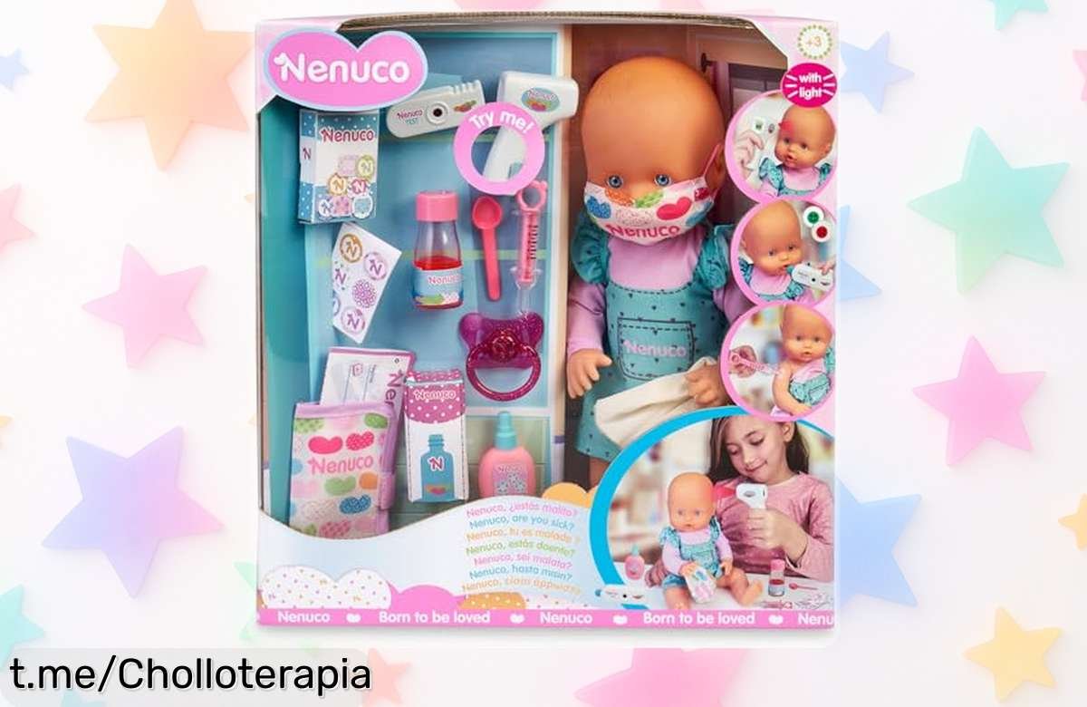 Muñeco bebé Nenuco con accesorios de doctor a precio rebajado, el super chollo perfecto para que los peques aprendan y sonrían jugando ¡Aprovecha esta oferta única ya!