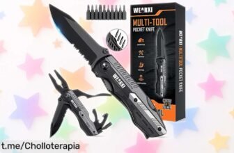 Navaja multiusos 13 en 1 Wearxi, el super chollo que papá necesita para sus aventuras. ¡Consigue esta joya a un precio muy bajo antes de que se agote!