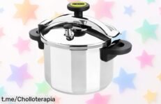 Olla a presión Monix Classica en acero inoxidable, super chollo con descuento limitado para que cocines tu comida favorita ¡Date prisa y no dejes pasar esta oportunidad!