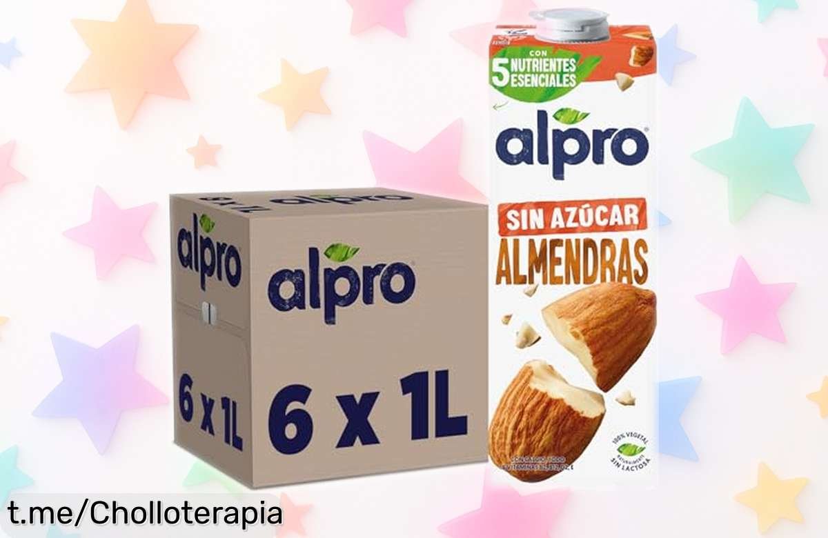 Pack 6 litros de bebida vegetal de almendra Alpro sin azúcar a precio rebajado, ¡super chollo que cuida tu salud y te llena de energía! No esperes más, llévatelo ya antes de que se acabe.