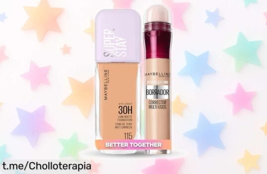 Pack base de maquillaje y corrector Maybelline New York, brillando hasta 30 horas por un precio loco: ¡no pierdas este super chollo para lucir radiante todo el día!