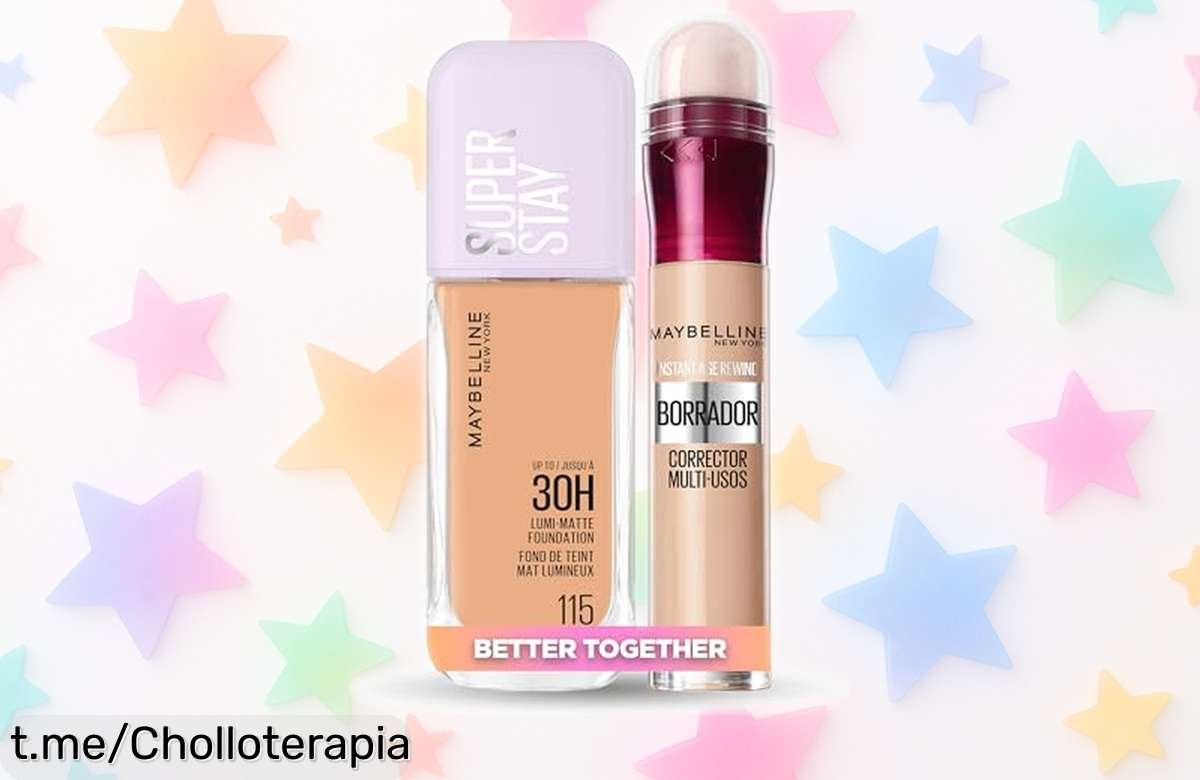 Pack base de maquillaje y corrector Maybelline New York, brillando hasta 30 horas por un precio loco: ¡no pierdas este super chollo para lucir radiante todo el día!