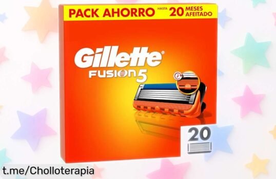 Pack de 20 recambios Gillette Fusion5 con descuento brutal para un afeitado suave y perfecto; ¡date prisa, esta oferta no se repite!