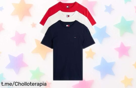 Pack de 3 camisetas Tommy Jeans con estilo urbano a precio rebajado que no volverás a ver, corre y consigue el tuyo antes de que se acaben y luce genial sin complicaciones