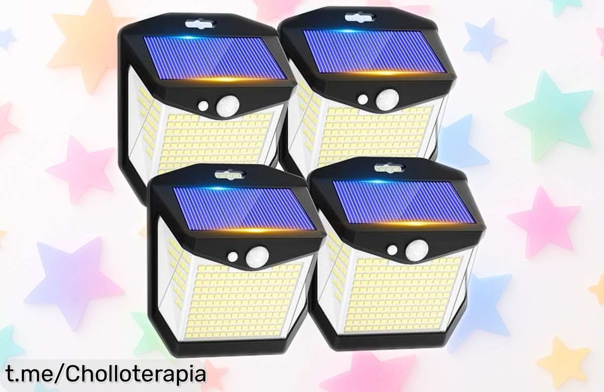 Pack de 4 luces solares LED con sensor de movimiento: iluminan tu jardín al máximo y ahora te lo damos a un precio brutal. ¡No te quedes sin el tuyo, vuela esta oferta!