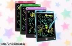 Pack de 4 tabletas de escritura LCD Electight para que los peques suelten su imaginación a un precio bajísimo, ¡no dejes pasar este chollo lleno de diversión y creatividad!