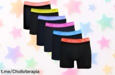 Pack de 6 boxers Don Algodón a precio rebajado, colores vibrantes y algodón súper transpirable; ¡no te quedes sin este ofertón que vuela!