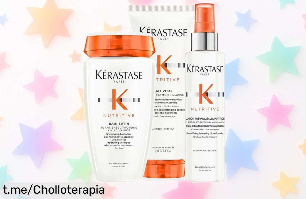 Pack de cuidado Kérastase para cabello normal a seco: brillo y nutrición al precio más bajo. ¡No dejes escapar este super chollo antes que se acabe, tu pelo te lo va a agradecer!