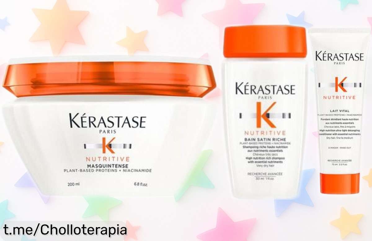 Pack de nutrición intensiva Kérastase para cabello seco a precio rebajado que vuela, ¡transforma tu melena en una estrella y deslumbra con suavidad y brillo!