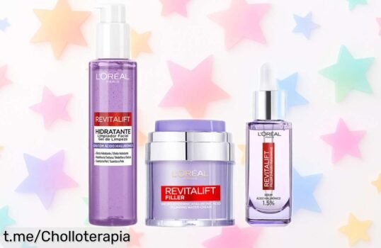Pack revitalift L'Oréal Paris con ácido hialurónico: ¡Limpieza, serum y gel crema al mejor precio! Cuida tu piel ya, esta oferta se escapa rápido y te encantará el resultado.