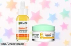 Pack sérum y crema Garnier con vitamina C para una piel radiante, ¡ofertón irresistible que no podrás dejar escapar! Di adiós a las manchas y cuida tu belleza ahora.