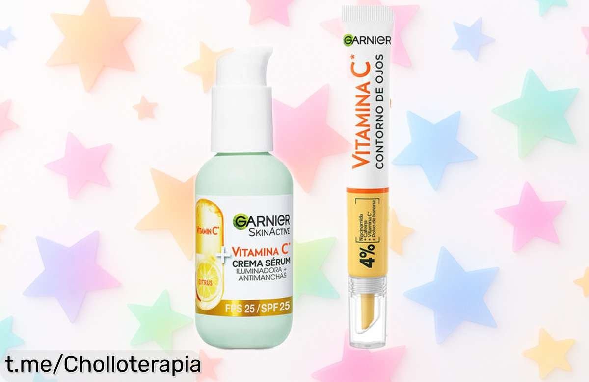 Pack vitamina C Garnier con crema sérum y contorno de ojos, piel radiante al instante; no te pierdas este super chollo que mima tu belleza ¡Aprovecha antes de que se agote!