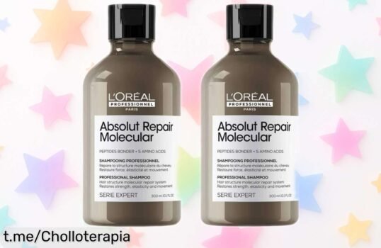 Pack x2 champú L’Oréal Absolut Repair Molecular a precio rebajado: dale a tu pelo el mimo que necesita antes de que se acabe este ofertón irresistible. ¡Sin tiempo que perder!