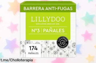 Pañales Lillydoo talla 3 súper absorbentes, con 174 unidades a precio rebajado para mantener seco y feliz a tu bebé; ¡no dejes pasar este chollazo y cuida su piel hoy!