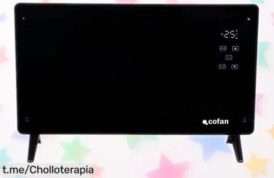 Panel de vidrio convector radiante Cofan 2000 W con caída de precio brutal, calienta tu espacio al instante y siente el abrazo cálido en casa... ¡No te quedes sin el tuyo!