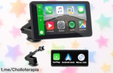 Pantalla de coche Carplay y Android Auto inalámbrico de 7 pulgadas: ¡ofertón rebajado que debes aprovechar ya! Conecta tu móvil y disfruta del viaje como nunca.