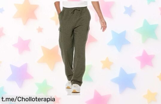 Pantalones deportivos tipo cargo de Amazon Essentials con forro polar a un precio loco, ¡hazte con este super chollo y siente la libertad en cada paso!